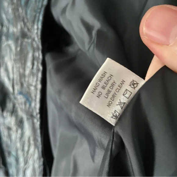 Erin London Vintage Grunge Gothic Crinkle Faux Leather Blazer Jacket Medium - Picture 12 of 14